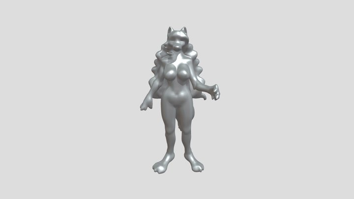 Anthropomorphic fox character 3D Model