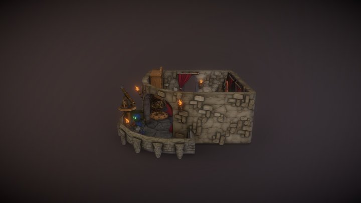 Laboratory Stylized 3D Model