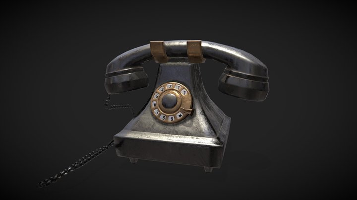 Vintage Telephone 3D Model