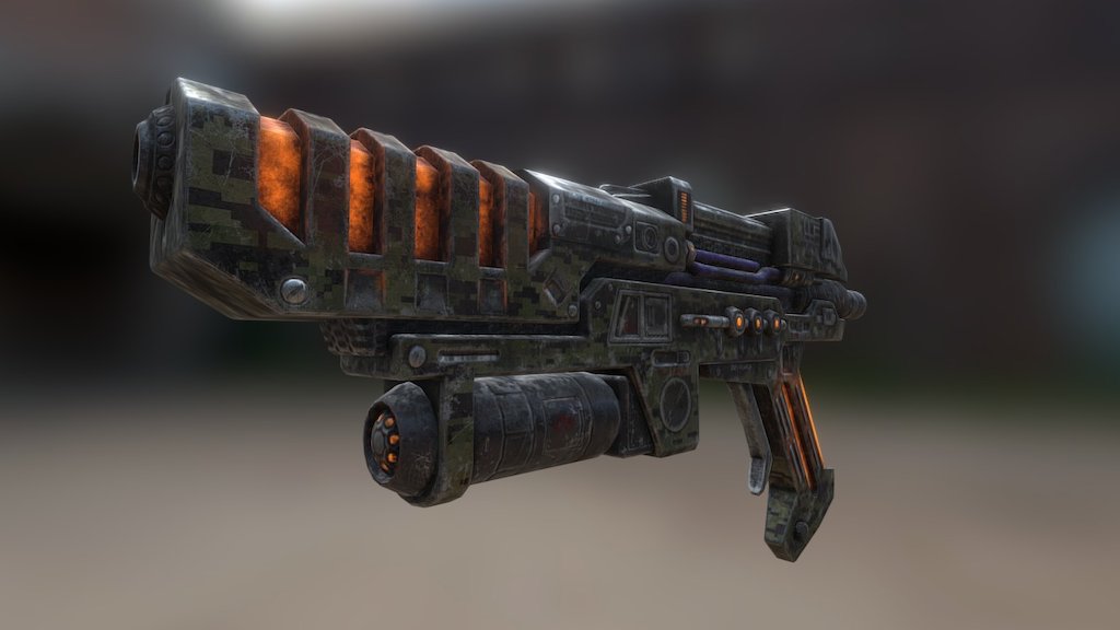 Sci Fi Blaster - 3D model by bynumm3 [1bb1698] - Sketchfab