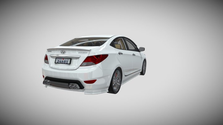 car hyundai accent 3D Model