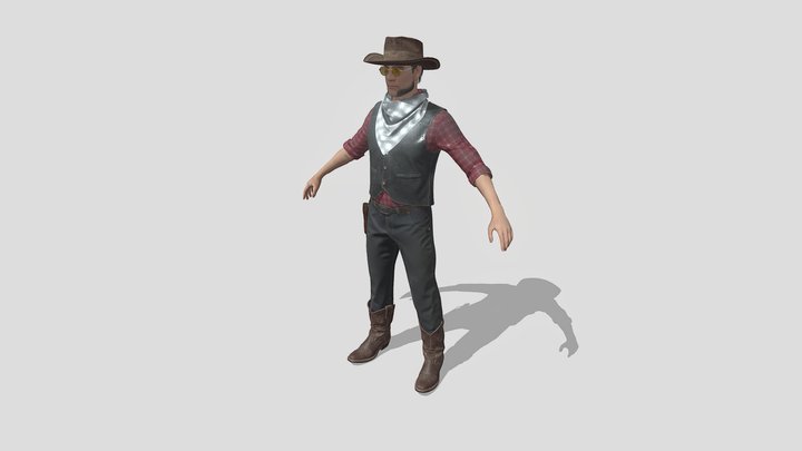 Gunnar the Gunslinger (rigged, motions) – Modelo 3D gratuito STL