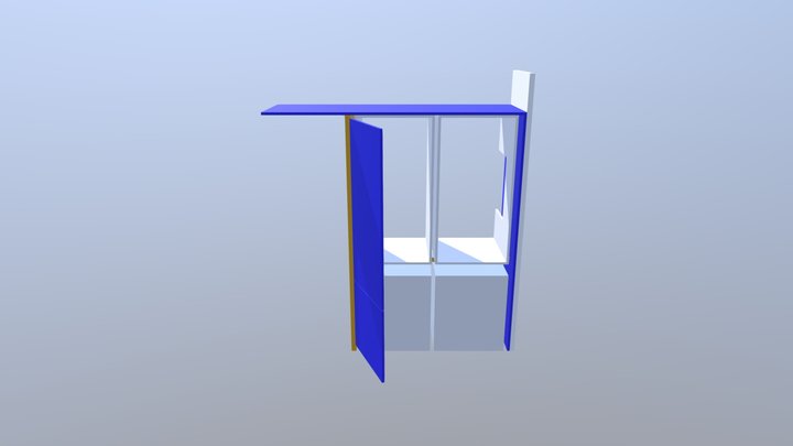 Exploded Laundry-boiler Cupboard 3D Model