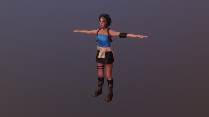 Jill Valentine from Resident Evil Remake FanArt - 3D model by