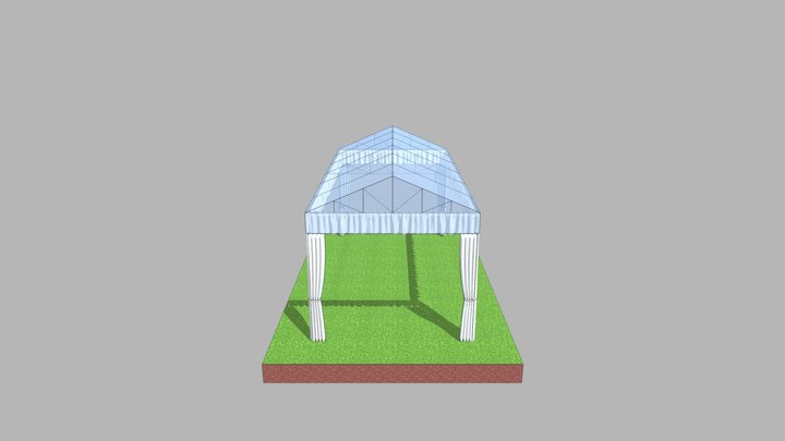 12ft x 24ft Clear Achilles Tent 3D Model