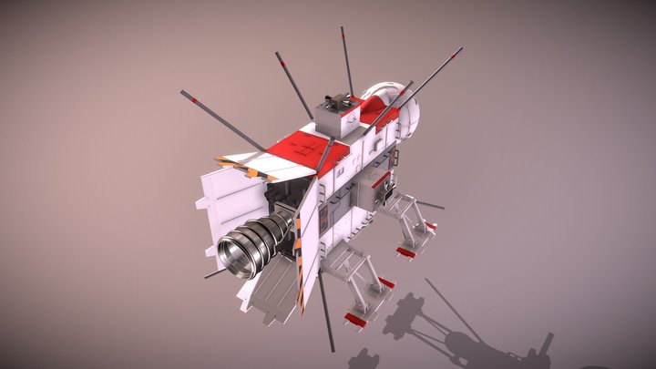 Manned Low G Utlity / Tractor Craft 3D Model
