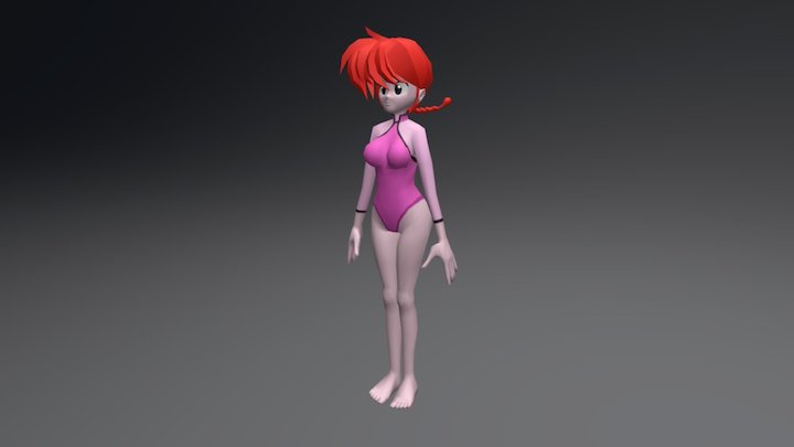 Ranma Saotome F (Test Character #0003) 3D Model