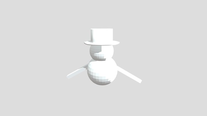 Snow Man Dude Player Model 3D Model