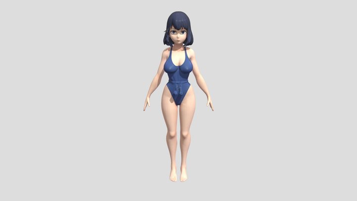 Anime girl 3D Model