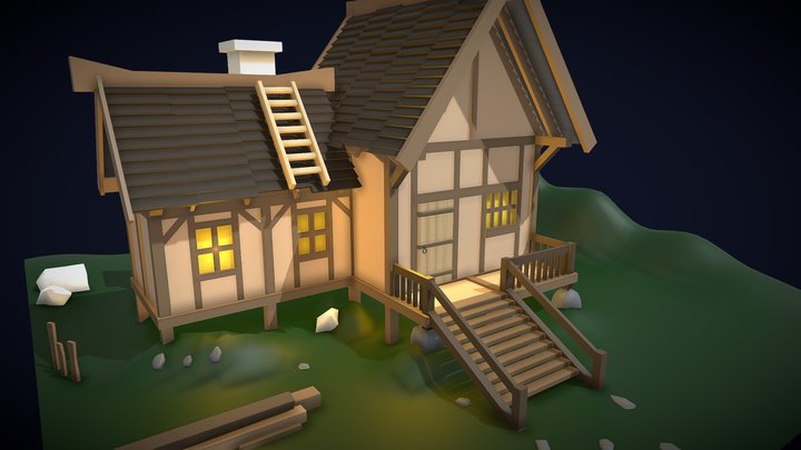 Medieval | House | Building | LowPoly 3D Model
