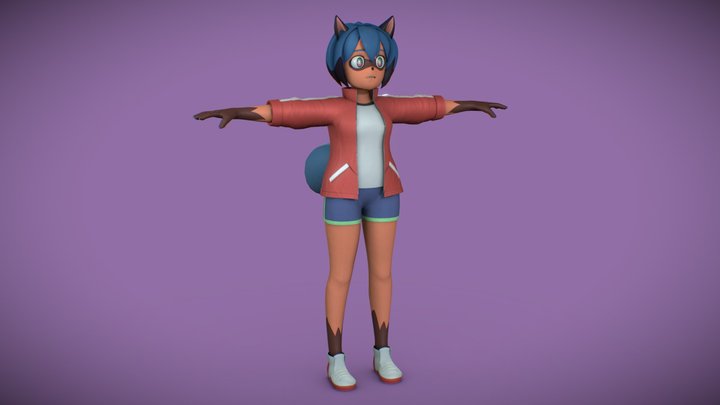 Michiru Kagemori (BNA: Brand New Animal) 3D Model