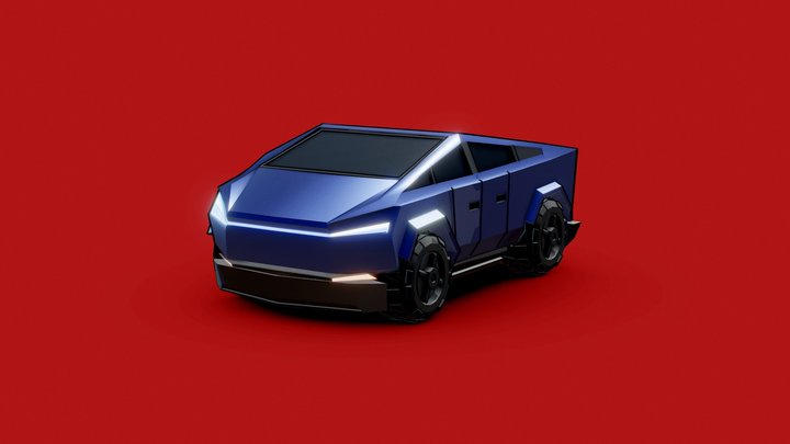 Stylish Voxel ⨯ CyberTruck 3D Model