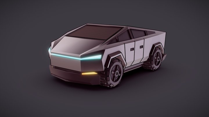 Tesla Cybertruck - Stylized. 3D Model