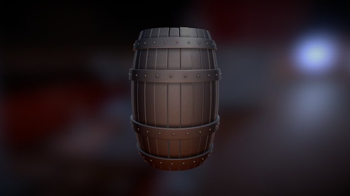 Wooden barrel 3D Model