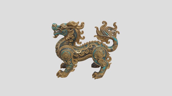 Pixiu, a creature from Chinese mythology 3D Model