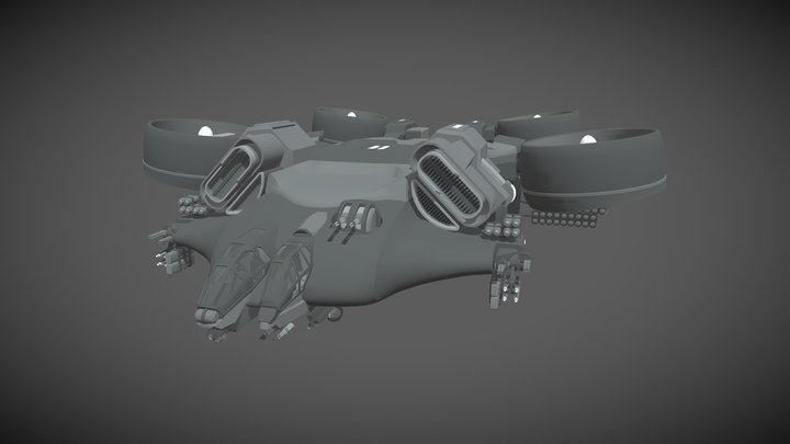 VMX-21 "Hydra" Gunship 3D Model