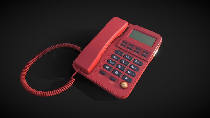 Retro Phone 3D Model
