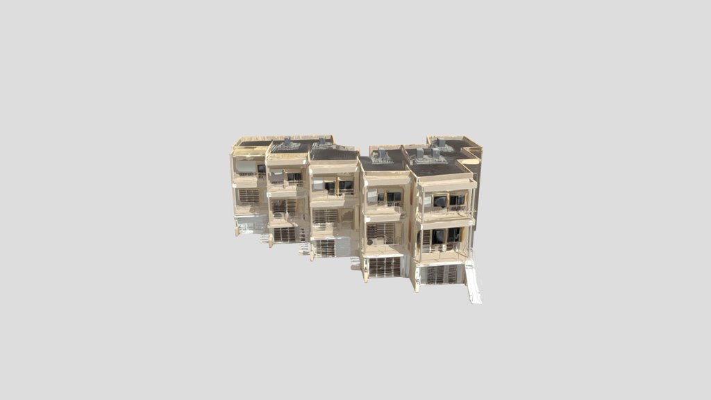 3D Architectural Render - Modern Terraced