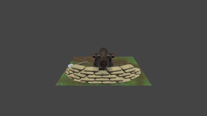 Cannon Enviroment Textured 3D Model