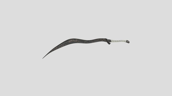 Curved Sword 3D Model