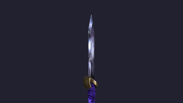 Handpaint Sword 3D Model