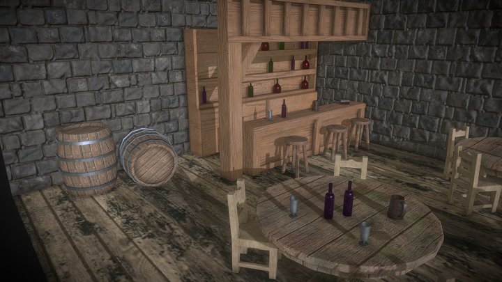 Medieval Scene -Diorama 3D Model