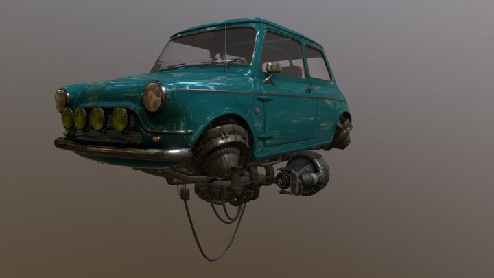 Cyberpunk Veicle 3D Model