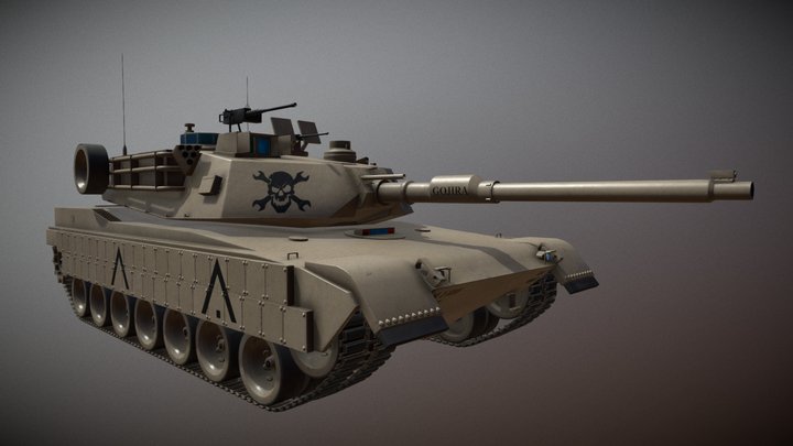 M1 Abrams Rigged w 5 Textures Sets 3D Model