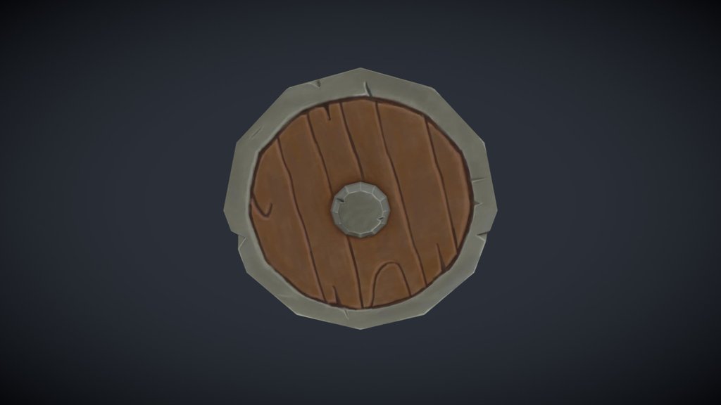 Stylized Hand-Painted Shield | Low-Poly Asset