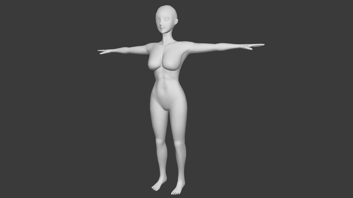 female base mesh 3D Model