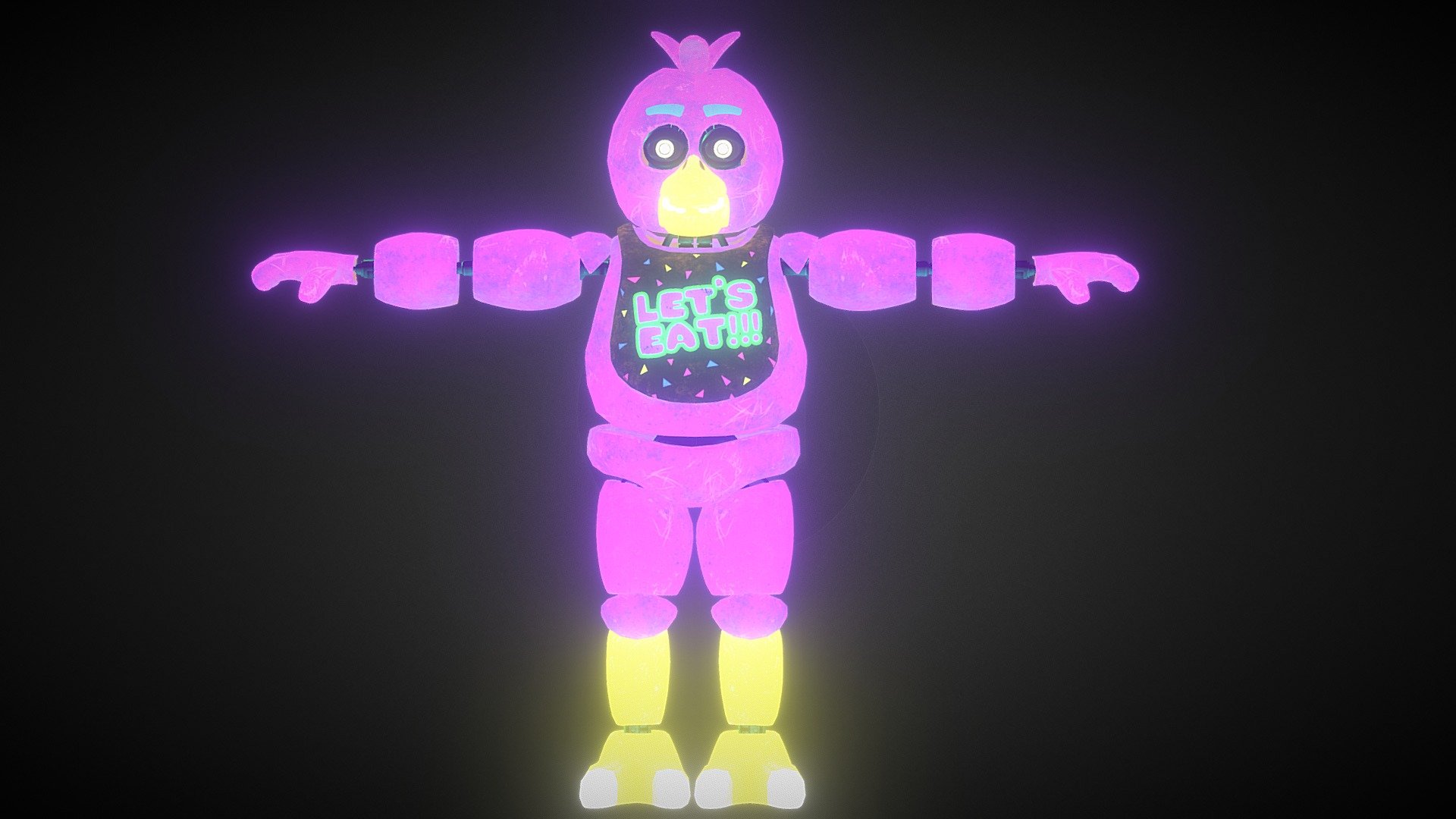 Blacklight UCN Funtime Chica - Download Free 3D model by Cade