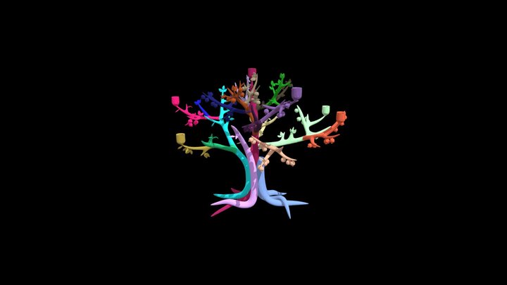 Color Tree 3D Model