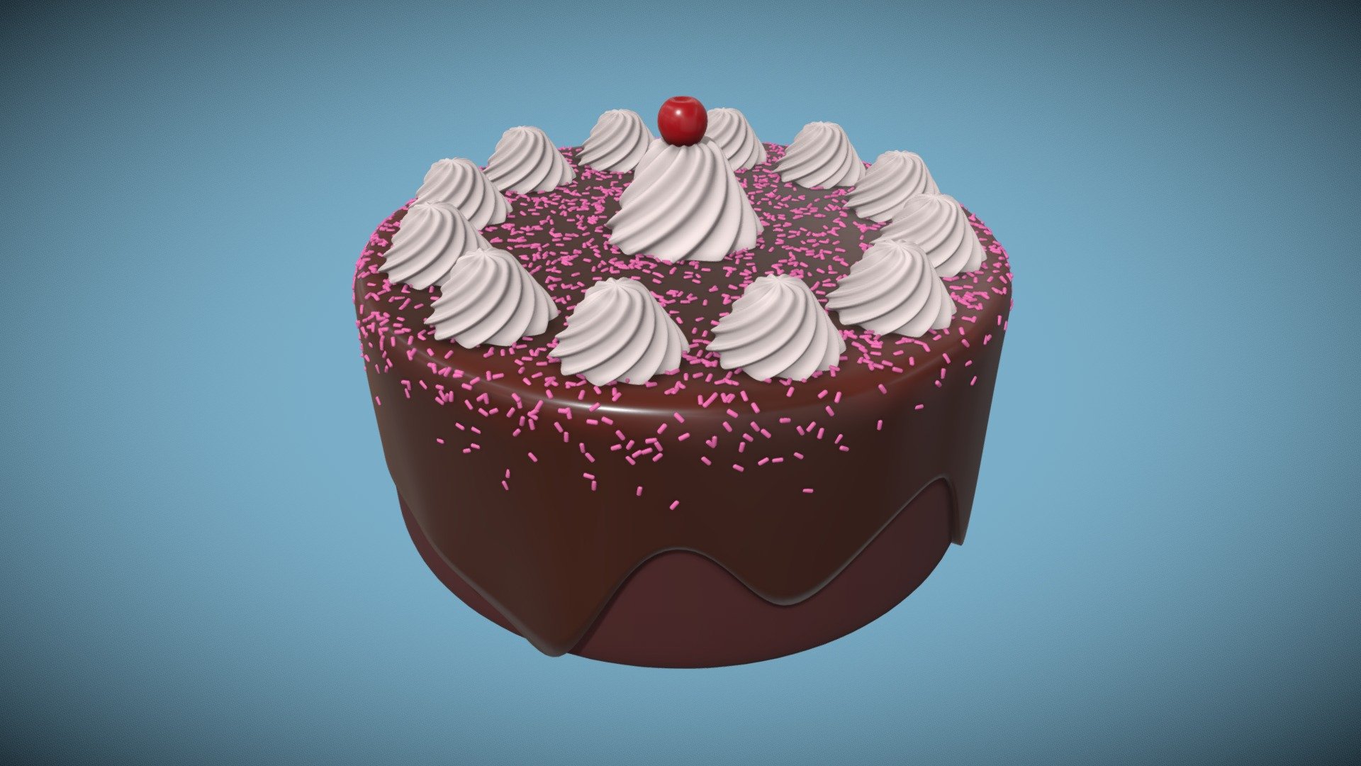 Double Chocolate Cake with Sprinkles