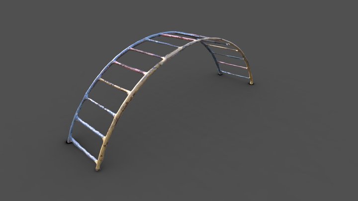 Rainbow construction in playground 3D Model