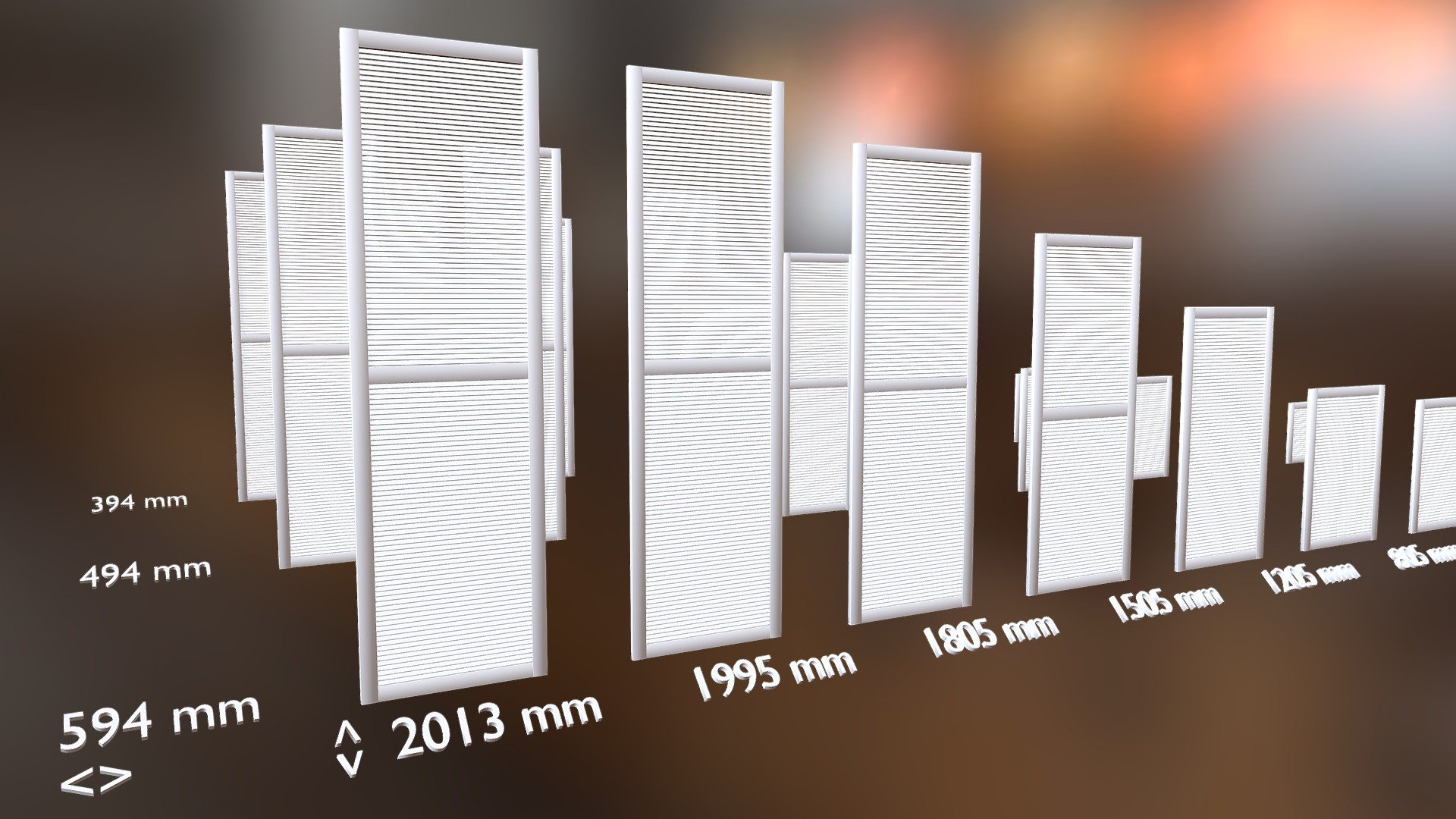 Jalousie Doors - Various Sizes