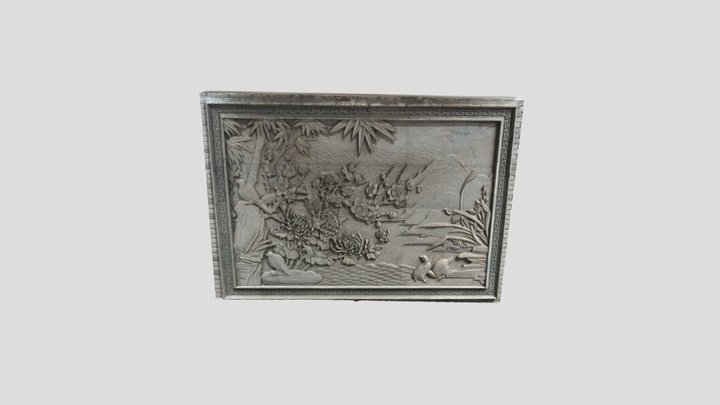 Traditional Carvings Chinese City Walls 02 OPT 3D Model