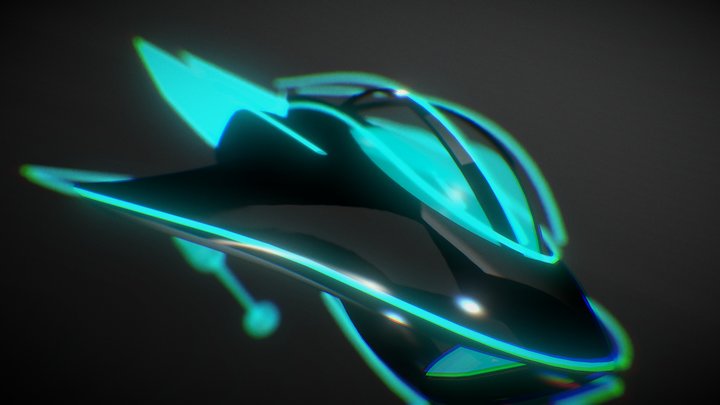 Futuristic Spacecraft 3D Model