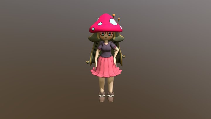 Maggie - Mushroom Girl (marrii1n) (Low Poly) 3D Model