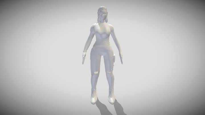 3D Character Modelling Without Texture 3D Model
