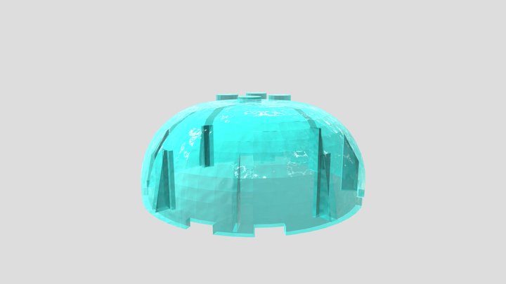 Hollow Dome Custom LEGO 3D Model (6x6 studs) 3D Model