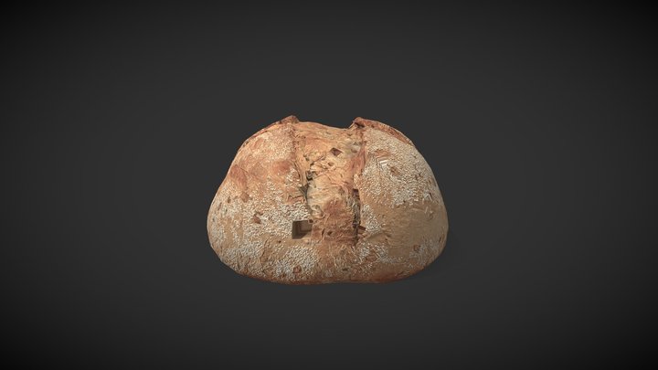 Homemade Bread Low Poly 3D Model