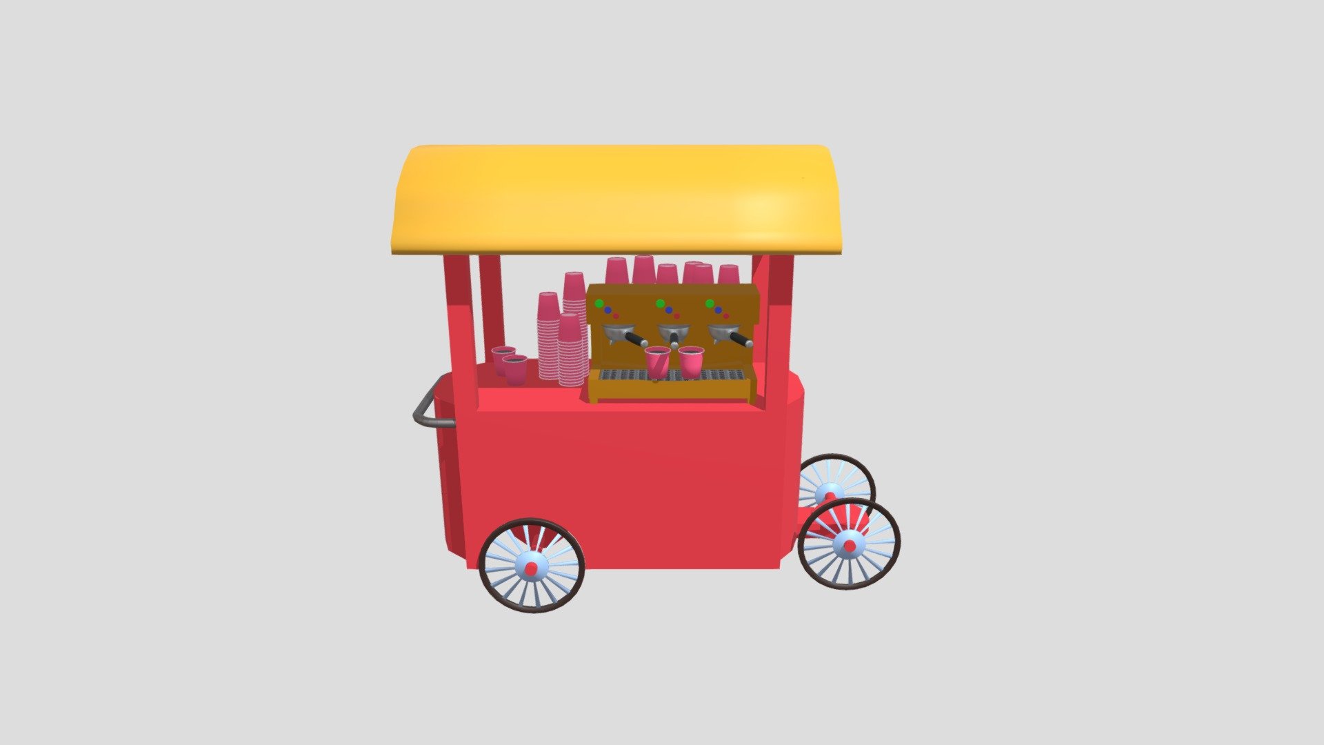 Coffee Cart 3D model by lachR [1bce099] Sketchfab