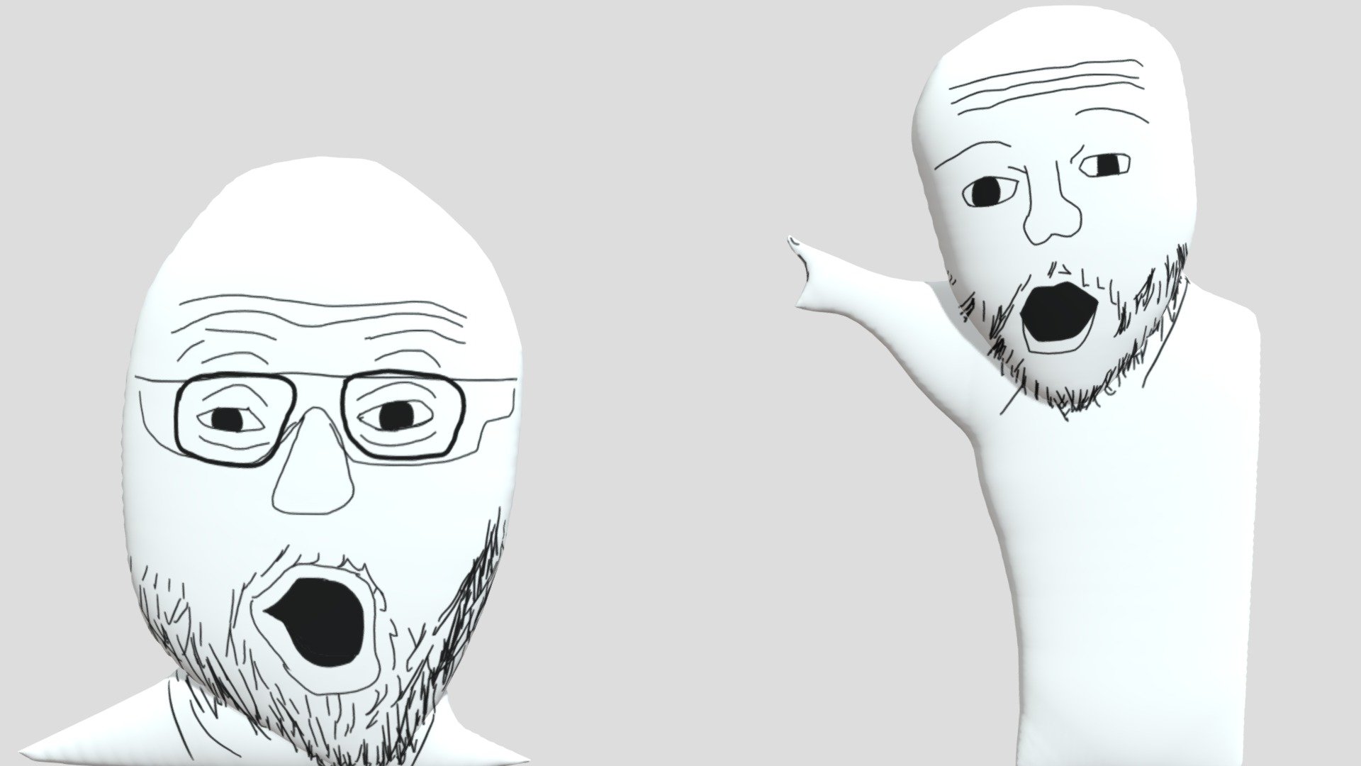 Wojak Pointing Meme Download Free 3D Model By Pollsky 1bd0953 