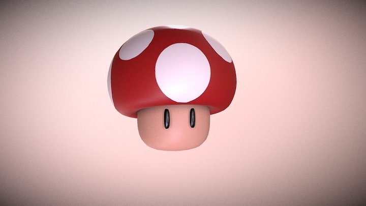 Power-Up Mushroom 3D Model