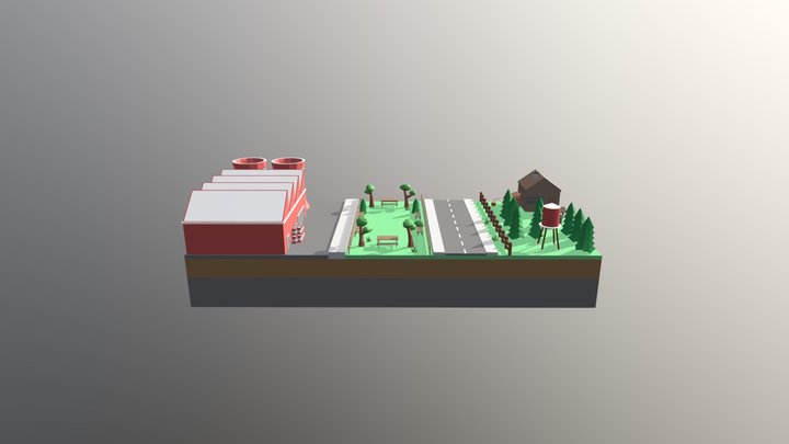Low Poly World 3D Model