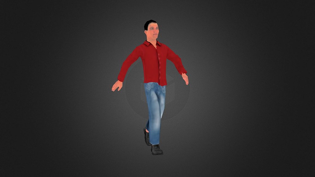 walking man animation Download Free 3D model by strombolistudio