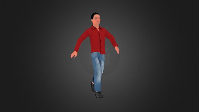 walking man #animation 3D Model