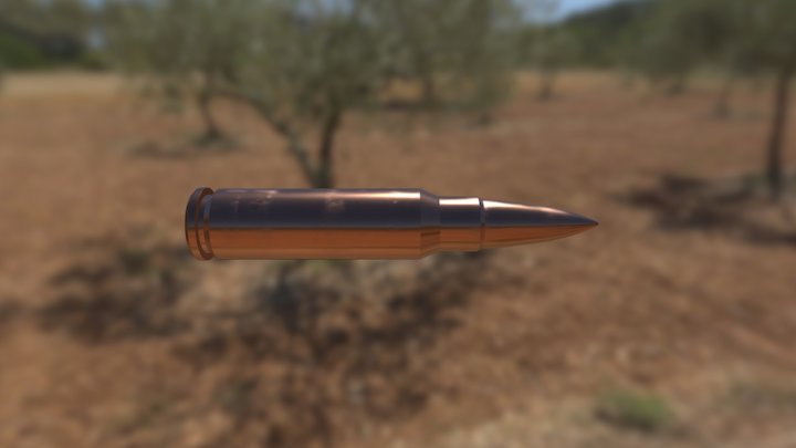 Bullet 7.62mm 3D Model