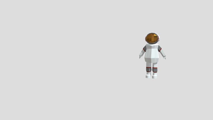 Astronaut with Space-Style Walk Animation 3D Model