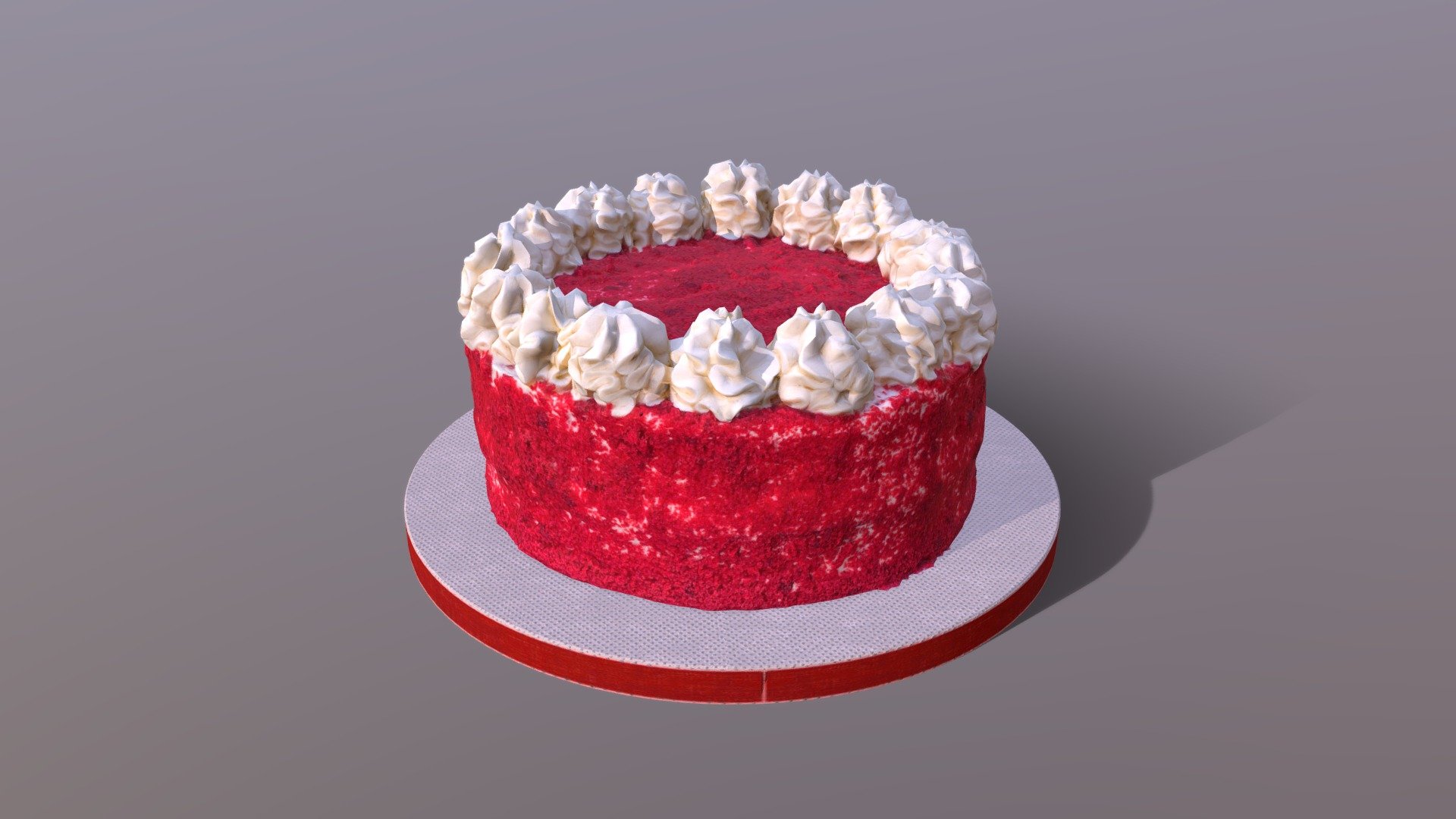 Red Velvet Cake Buy Royalty Free 3D model by Cakesburg Premium 3D
